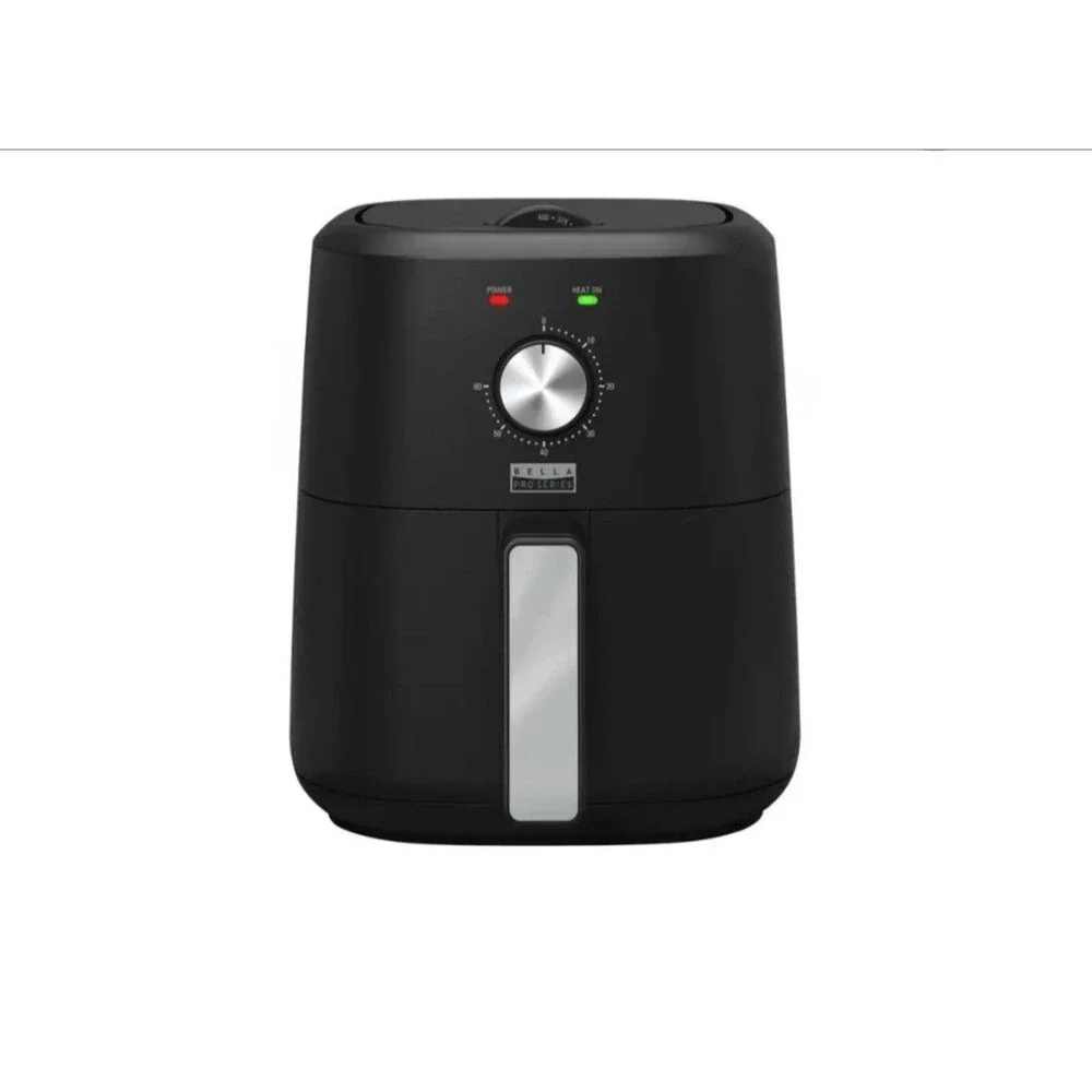 Bella Pro Series Analog Air Fryer 3 qt (quart) Single Basket Black
